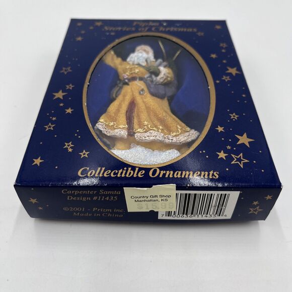 Vintage Pipka's 2001 Stories Of Christmas Carpenter Santa 11435 Holiday Ornament - Picture 3 of 12